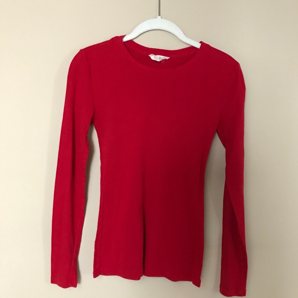 Basic Red Long Sleeve Tee